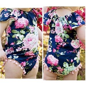 Floral baby romper